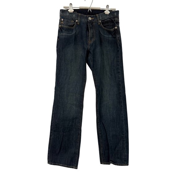 Seven Dark Wash Distressed Straight Leg Denim Jeans Mens Size 31 - Picture 1 of 5